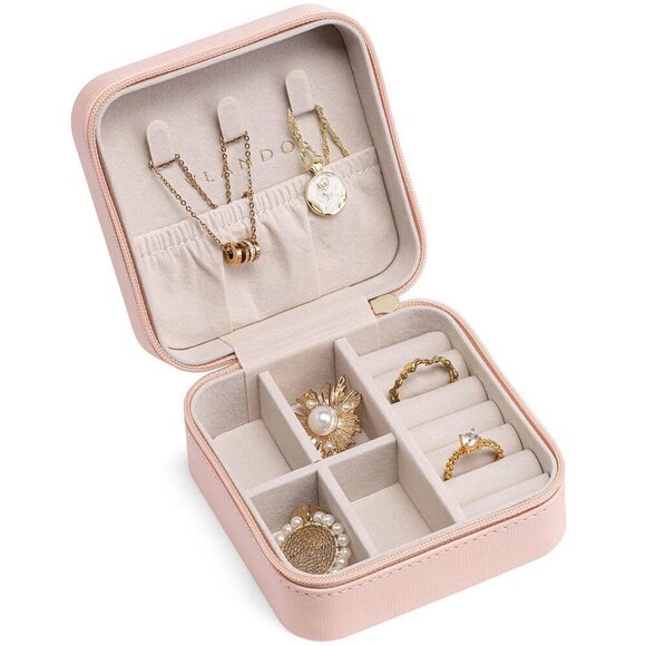 Vlando Jewelry - Vlando Travel Jewelry Box, Small Jewelry Travel Organizer Case for Girls Women -